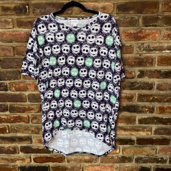 Lularoe Jack Skellington Nightmare Before Christmas High Low T-Shirt Size XXS - Picture 1 of 8